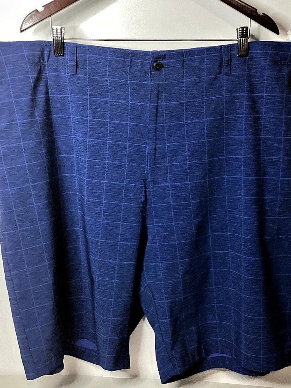 Ben Hogan Men's Performance Plaid Golf Shorts Blue Waist 46